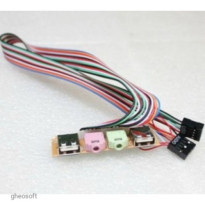 Для корпуса планка 2xUSB/Audio