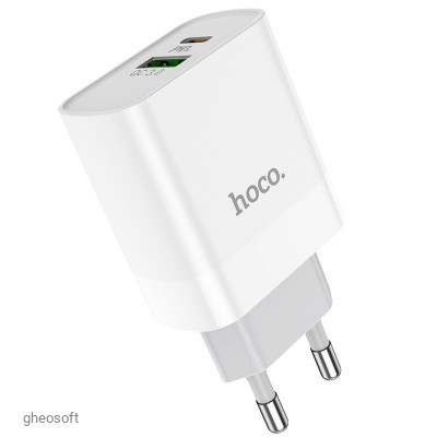 USB Charger 20W Hoco C80A Plus, PD20W+QC3.0