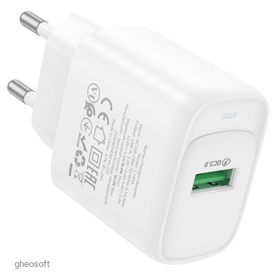 USB Charger 18W Hoco C140A, QC3.0