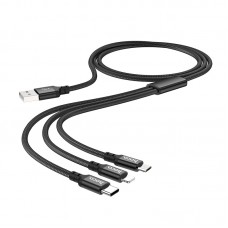 Кабель Hoco X14 3-in-1 Type-C/Lightning/Micro-USB 1м