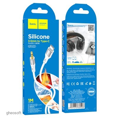 Аудиокабель AUX Hoco UPA22 3.5mm 1м Silicone