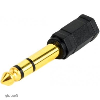 Аудио переходник Cablexpert 6.3mm (M) - 3.5mm (F)