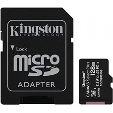 128GB microSD Class10 UHS-I + SD adapter Kingston Canvas Select