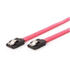 Кабель SATA 30 см Gembird с металлическими защелками (CC-SATAM-DATA-0.3M)