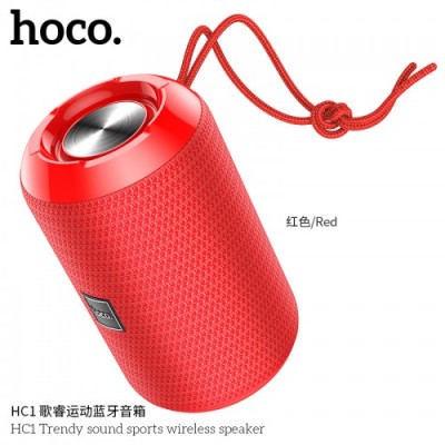 Boxa portabila Hoco HC1, 5W, Bluetooth, Autonomie 4 ore, Rosu