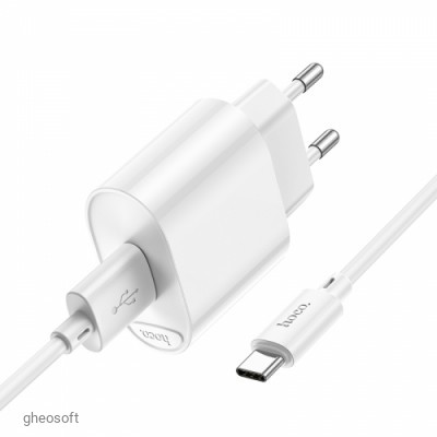 USB Charger 18W Hoco C109A, QC3.0 + Type C
