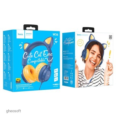 Наушники Hoco W36 Dream Blue (3.5mm)