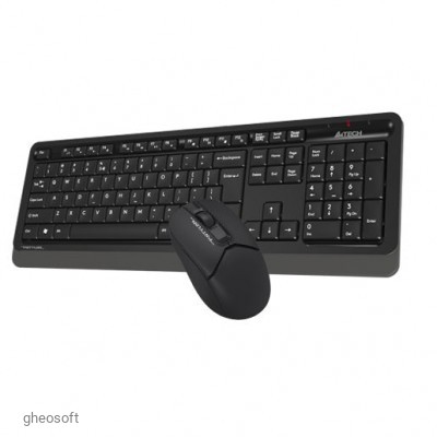 A4Tech FG1012S, Fn Keys, Splash Proof, Silent Mouse, 1xAA/1xAA, Black