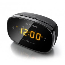 MUSE M-155 CR, Tuner FM, Clocks: Double Alarme, Black