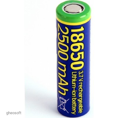 18650 2500mAh Energenie, flat poles
