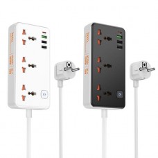 Hoco AC8A, 3 Sockets + 4xUSB(PD 30W, QC18W), 1.5m