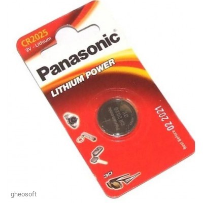 Литиевая батарейка Panasonic CR2025 (6 штук)