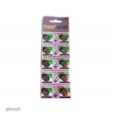 LR1130/G10 T&E, Alkaline 1.55V - 1bc
