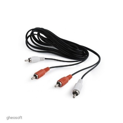 Аудио кабель RCA (M) x 2 - RCA (M) x 2, 10 метров, Cablexpert CCA-2R2R-10M
