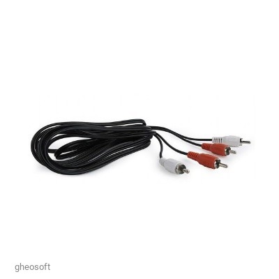 Аудио кабель 2RCA - 2RCA Cablexpert CCA-2R2R-5M, 5 метров