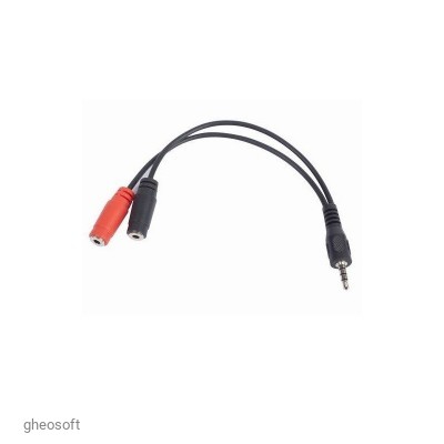 3,5mm(M) 4pin - 3.5mmF)x2 Cablexpert Black