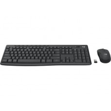 Logitech MK370, Media сontrols, Silent, Spill-resistant, 2xAAA/1xAA, 2.4Ghz+BT, EN/RU, Black