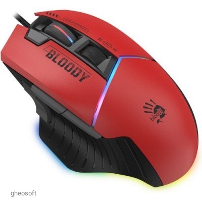 Bloody W95 Max Red, 100-12000dpi, 10 buttons, 35G, 250IPS, Extra Fire Wheel