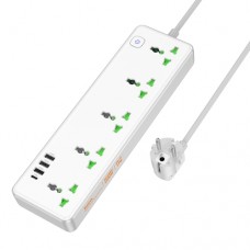 Сетевой фильтр Hoco AC13A (5 розеток + 4 USB, 1.5 м)
