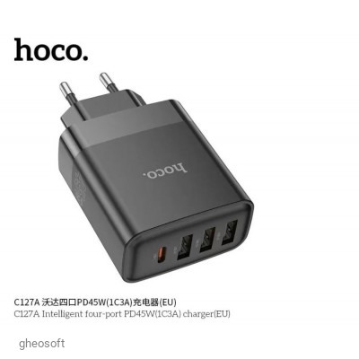 USB Charger 45W Hoco C127A, PD45W, 1C3A