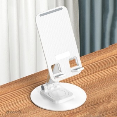 Desk holder Aluminum, 360 Degree Rotating, 200g, white