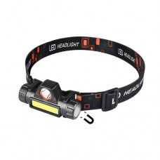 Headlamp 5W/XPE, 3W/COB, 2-4hrs, 18650 battery