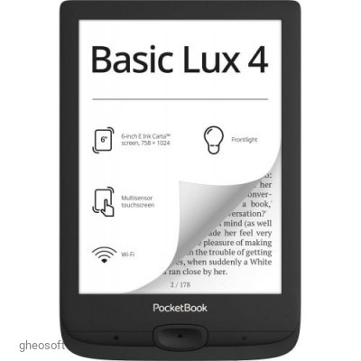 PocketBook 618 Basic Lux 4, 6" Eink Carta, Frontlight, Touch