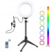 Tripod Stand PULUZ 22cm + 6.2"(16cm) RGB LED Ring, RC, USB