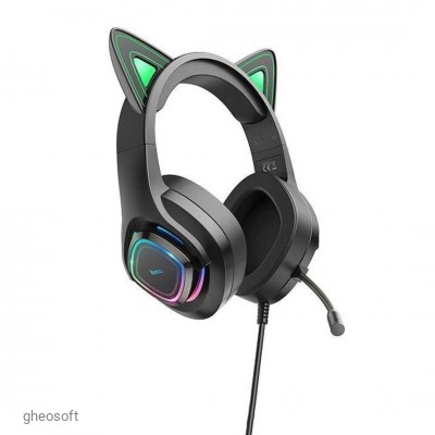 Игровые наушники Hoco W107 Phantom Cat с микрофоном