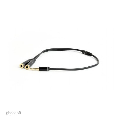 3,5mm(M) - 3,5mm(M)x2 10cm Cablexpert metal