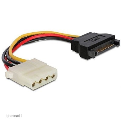 Кабель питания SATA (male) — Molex (female), 0.15 м (CC-SATA-PS-M)