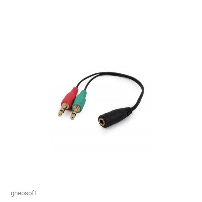 3,5mm(F) 4pin - 3.5mm(M)x2 10cm Cablexpert