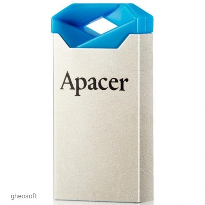 32GB Apacer "AH111", Silver-Blue, Super-Mini, Metal, Capless