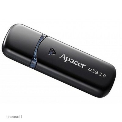 64GB USB3.1 Apacer "AH355", Black, Classic Cap