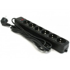 Сетевой фильтр Ultra Power UP6-B-10PPB, 6 розеток, 3 метра