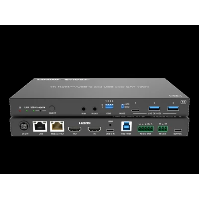 4K HDBaseT Extender 100m with USB, AV Access