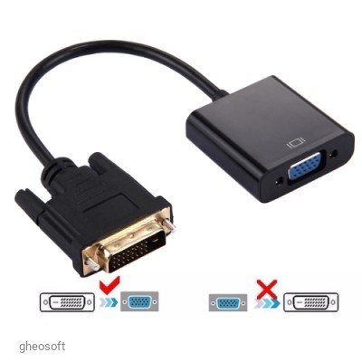 Adapter DVI-D - VGA, Cable