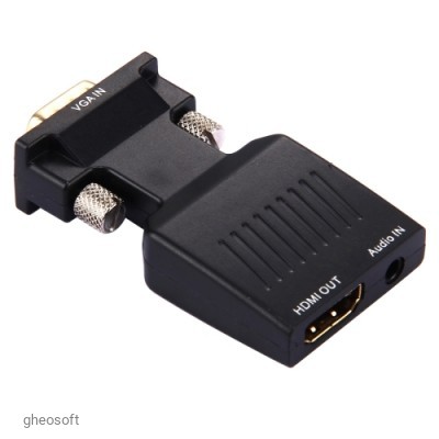 Adapter VGA M - HDMI F + Audio. N102