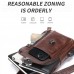 Crossbody BULL CAPTAIN. Waxed cowhide leather. USB Port. Coffee