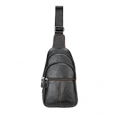 Crossbody, Genuine leather, 37x16x9cm, Black