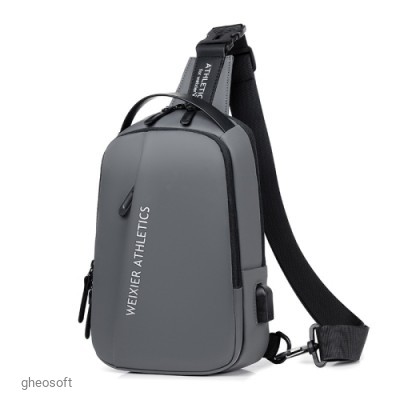 Crossbody WEIXIER X313 USB Port. Grey