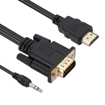 Cablu Adaptor HDMI la VGA 1.8m OEM cu Audio