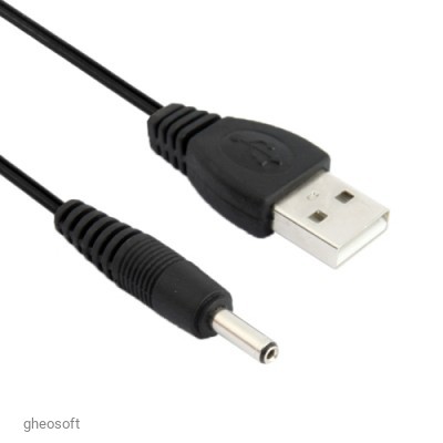 Power 3.5x1.35mm/USB2.0 - 1.2m