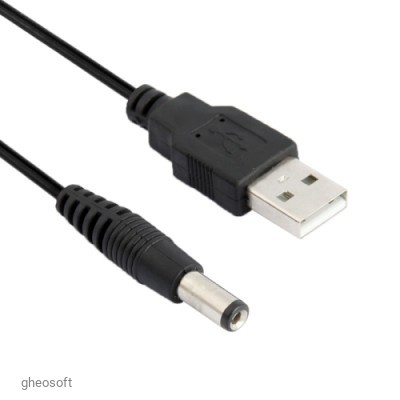 Power 5.5x2.1mm/USB2.0 - 1.2m