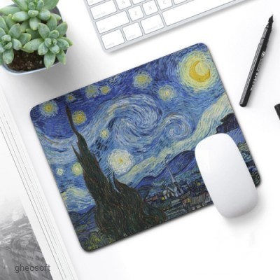 Rubber Mouse Pad. Size: 21 X 26cm - Starry Sky