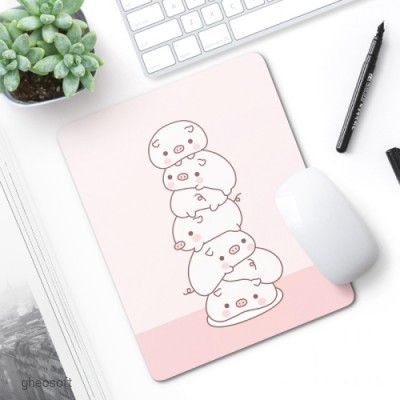 Rubber Mouse Pad. Size: 21 X 26cm - Pig Dumplings