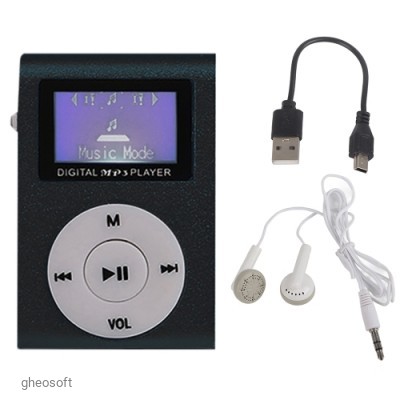 Micro SD MP3 Player. Screen. Black