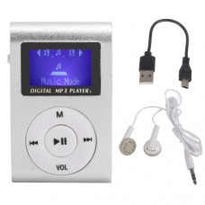 Micro SD MP3 Player, Screen, Silver