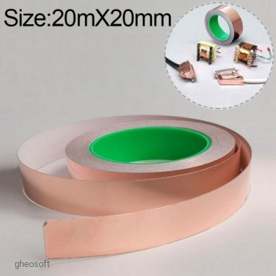 Copper Double-sided Conductive Foil Tape. 20m x 20mm